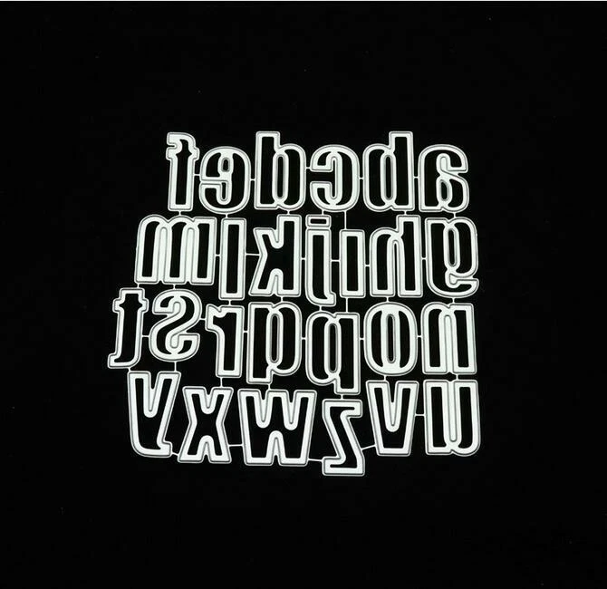 Troqueles de corte de metal letras del alfabeto inglés hágalo usted mismo molde para álbumes de recortes Stenci Foto 2 de 4