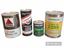 EASTMAN TURBO OIL 2389 TURBINE ENGINE Set Of Vintage Oil Cans