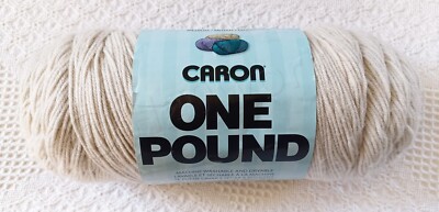 Caron One Pound, #0514 Off White, Acrylic, Worsted Weight, Full Skein