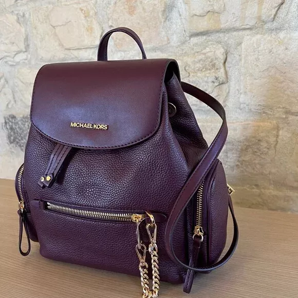 Michael kors jet set backpack purple sale
