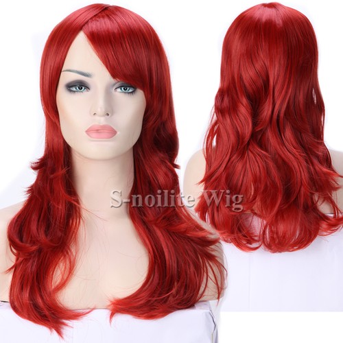 Cosplay Hair Wig Long Curly Wavy Synthetic Hair Wig Halloween Fancy Black Red g3 - Picture 27 of 53