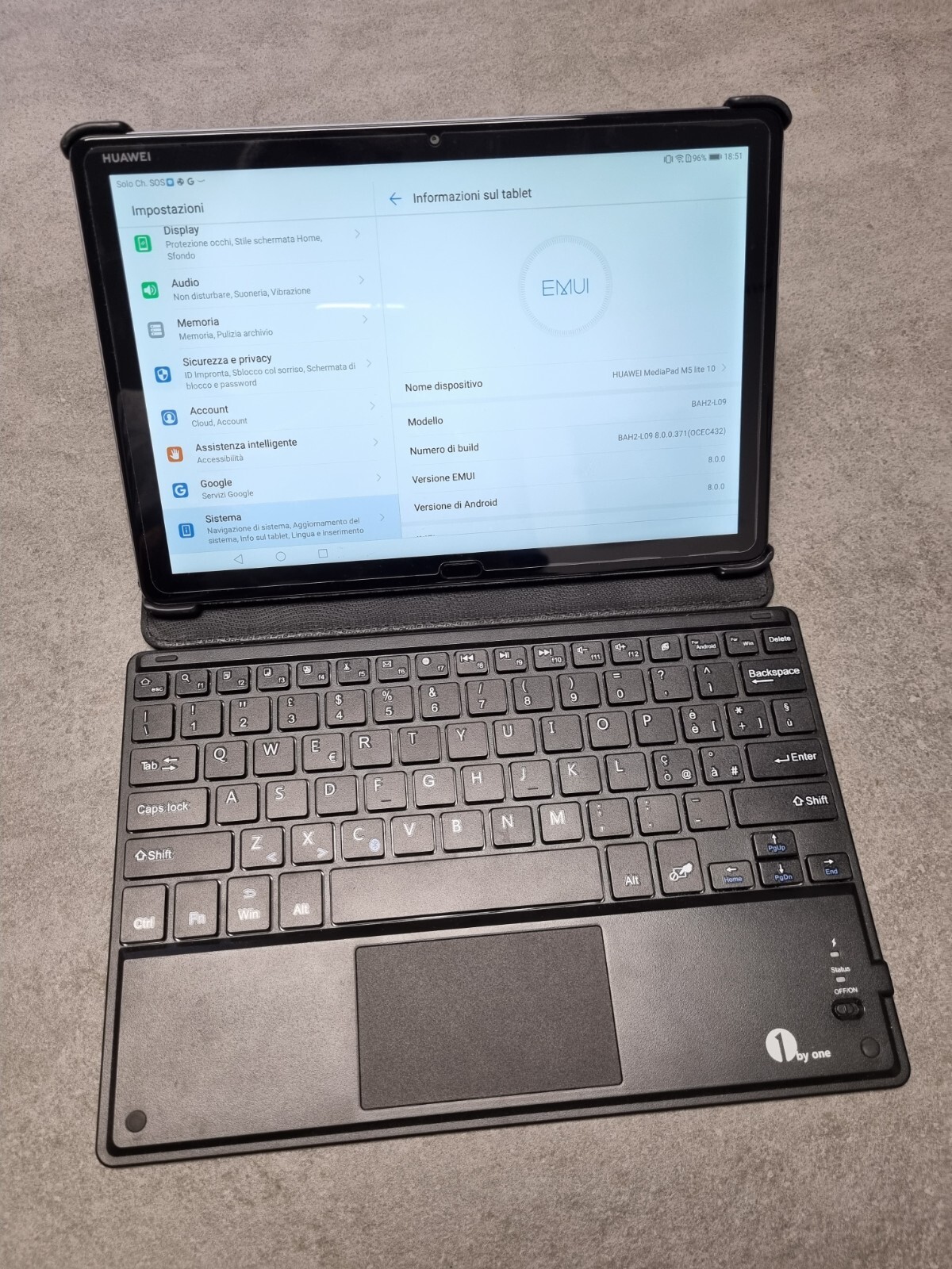 Huawei MediaPad M5 Lite 10 BAH2-L09 4G LTE 3GB 32GB + Tastiera Bluetooth foto 4