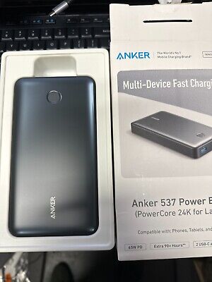 Anker - 537 Power Bank - 24000mAh - 65W PD - 3-Port - A1379H111 - Black | eBay Anker - 537 Power Bank - 24000mAh - 65W PD - 3-Port - A1379H111 - Black | eBay