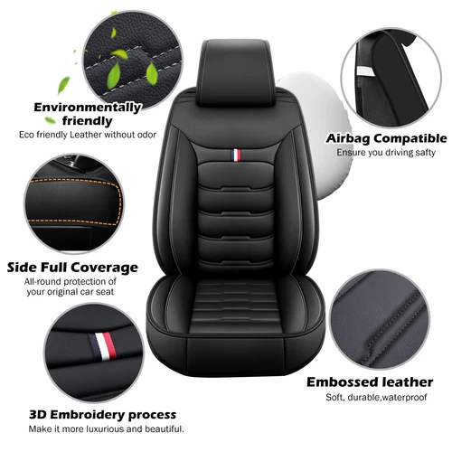 For Toyota RAV4 Car Seat Covers 5-Seats Front & Rear Protector Leather Full Sets - Imagen 6 de 26