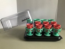 VTG Clairol Lock'n Roll Hot Rollers Model BT-3 Preowned 23 Spoolies 3 Sizes