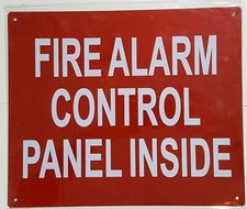 FIRE Alarm Control Panel Inside Sign-Reflective red,Aluminum 10X12 -REF24-1027