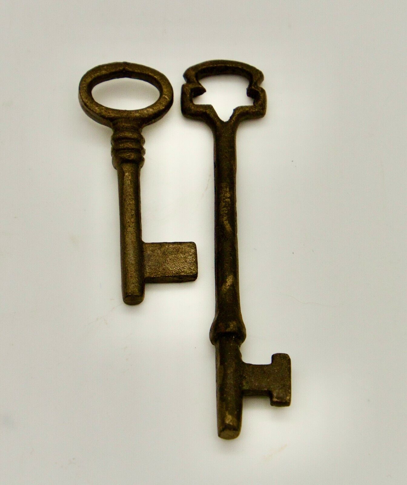 Antique Brass Skeleton Keys Set Of Two