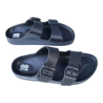 Orthopaedic Sandals Arch Support Shoes Plantar Fasciitis Heel Cup Beach Black