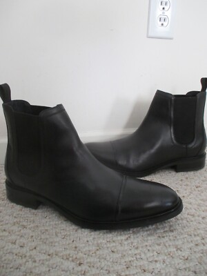 Cole‎ Haan Men\'s Black Conway Waterproof Leather Cap-Toe Chelsea Boots Size 10.5 Cole Haan Mens Conway Chelsea Waterproof Boots Black 8M  main image 2