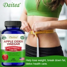 Apple Cider Vinegar - 120 Capsules - Fat Burner ,Supports Digestive Health