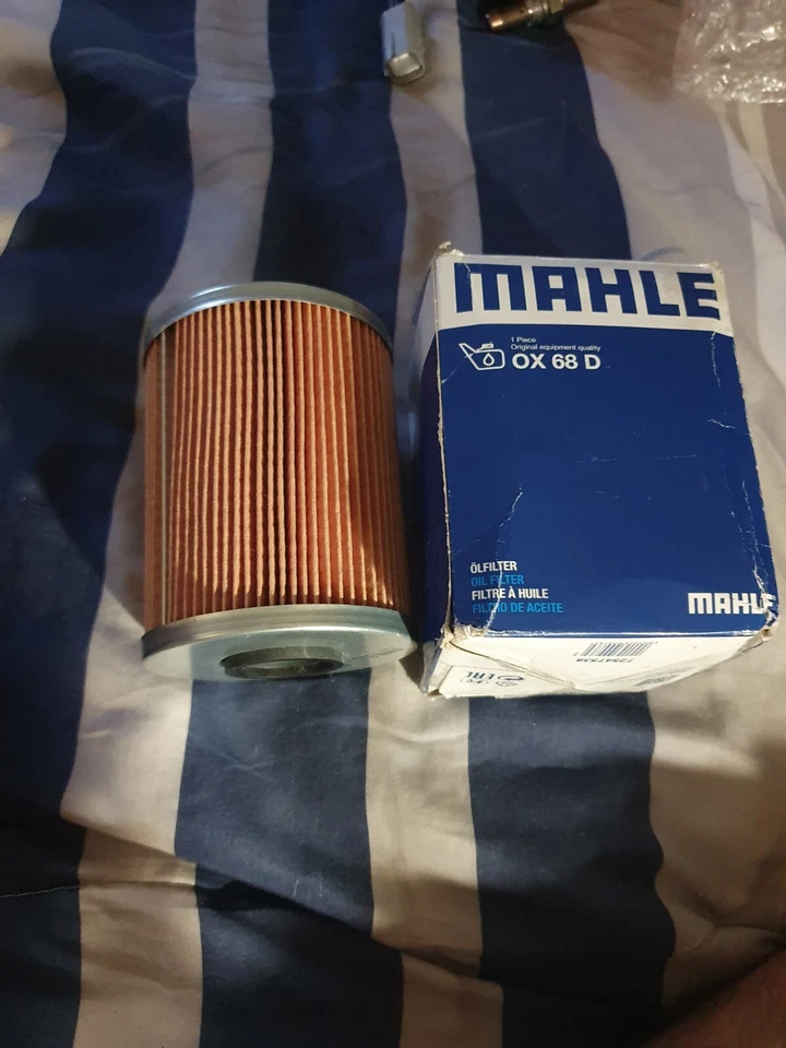 Filtro de aceite Mahle OEM OX 68 D, BMW 11421730389, serie 3/5 M3 Z3 Z4, 1991-2009 Foto 2 de 4