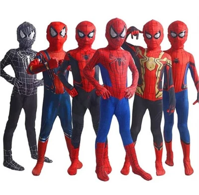 K.A. Costume Spiderman bambino ragazzo 3-10 anni travestimento carnevale vestito carnevale