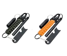 Mini Survival Keychain Fire Starter Fero Rod w/ Carabiner Paracord
