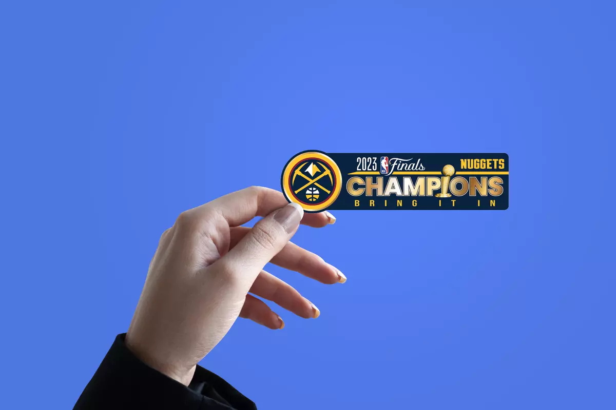 2023 NBA Champions, Denver Nuggets, High Quality Vinyl Stickers