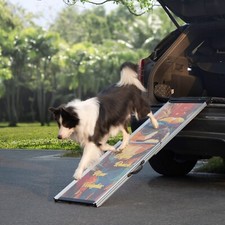 Retractable Dog Ramp Telescoping Pet Ramp for Trucks SUV Support up to 330 LBS