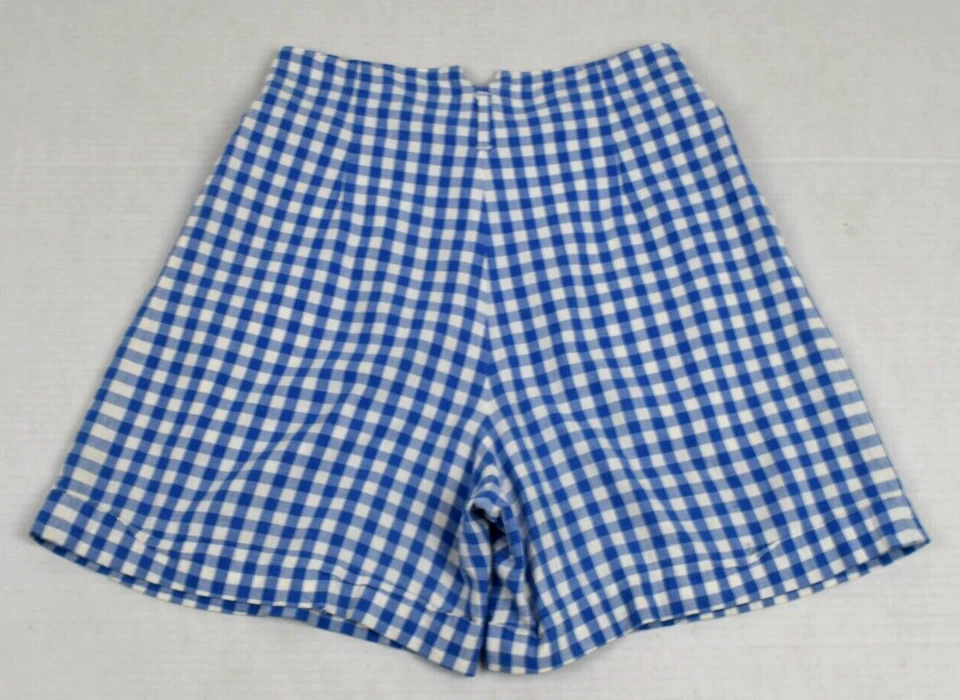 Vintage Shorts The Limited Size 2 90s Blue White Gingham High Waist Made USA - Image 2 of 4