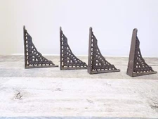 4 Antique Style Shelf Brace Wall Bracket Cast Iron Brackets Small 4 3/4" x 3 ...