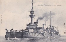 CPA 14 Marine Française LE BRENNUS Cuirassé Classe CHARLES MARTEL