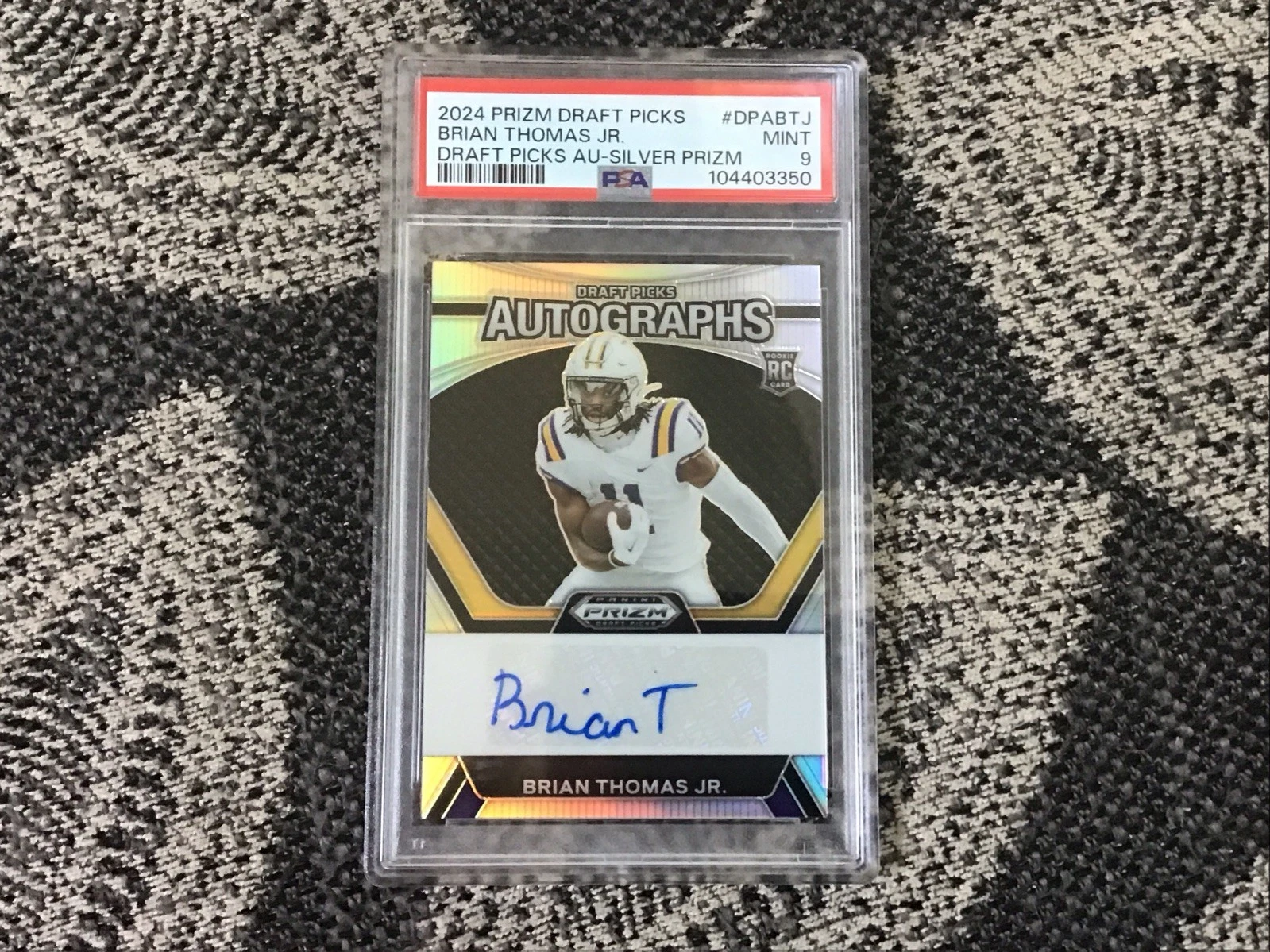 Brian Thomas Panini Prizm Draft Picks Draft Picks Autographs #DPABTJ Silver Prizm