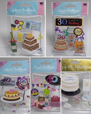 MULTIPLE VARIATIONS U CHOOSE RARE HTF Occasions Birthday Wedding Jolee's Sticker