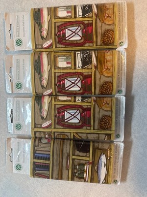 4 NEW BORDERS UNLIMITED 'Cabin' FishingCamp Wallpaper Wall Border