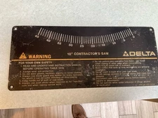 Vintage DELTA 10” Contractor’s Saw Nameplate (11” By 5”)