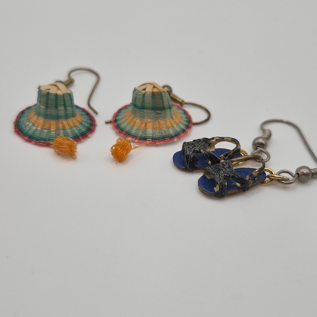 VTG Tiny Mini Delicate Handmade Artisan Beach Hat… - image 7