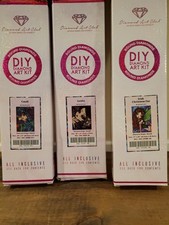 Lot Of 3 Diamond Art Club Hannah Lynn Round Kits - 2 PLEASE READ DESCRIPTION
