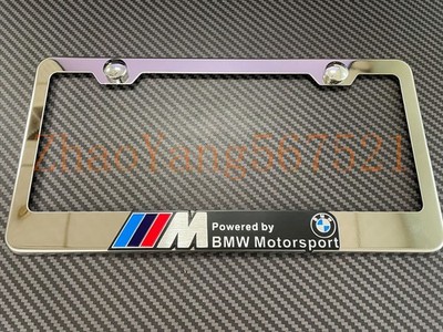 1x MBW Motorsport 3D Emblem STAINLESS STEEL License Plate Frame RUST FREE