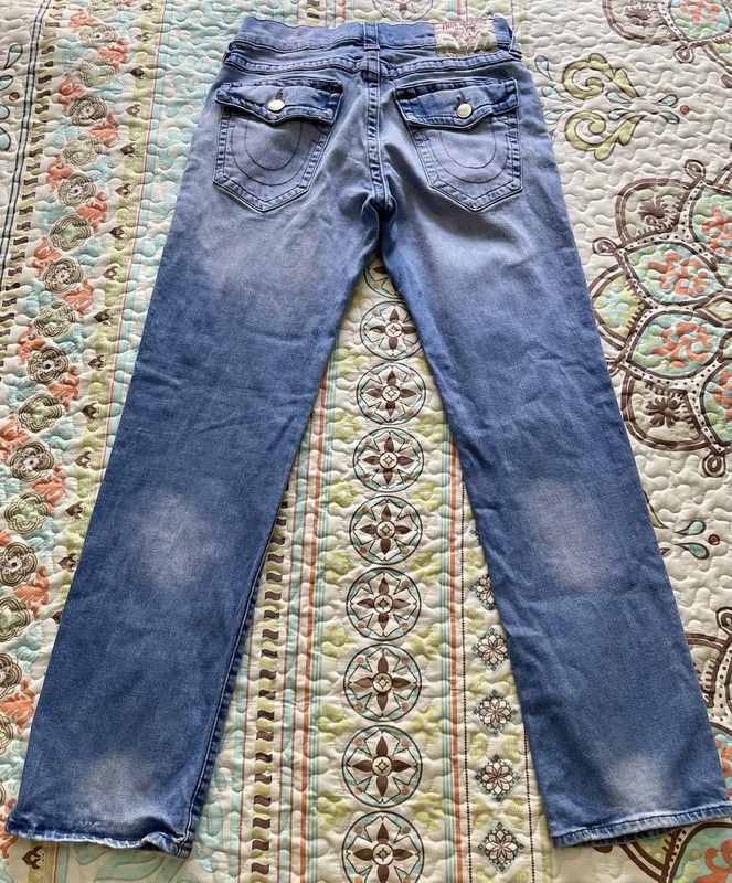 True Religion Men's RICKY Relaxed Straight Jeans, Size 32 LQQK!