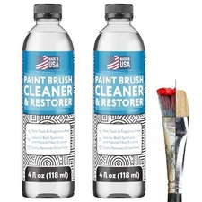 2 Pack Paint Brush Cleaner & Restoring Liquid - 4oz Paint Brush Soap Bottles