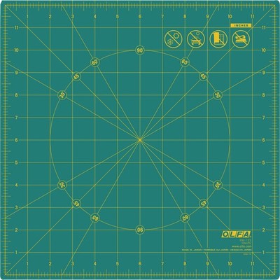 OLFA 12'' x 12'' Rotating Cutting Mat (RM-12S) - Self Healing 12x12 Inch Square...