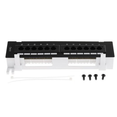 12-Port Cat5e/6 Ungeschirmtes Netzwerk-Patchpanel Für Die Wandmontage, 10 Zoll