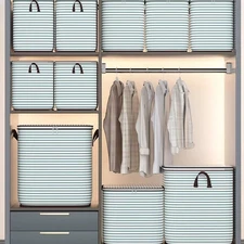 4 Pack Large Clothes Storage 210L Quilt Blanket Foldable Fabric Storage Bags US