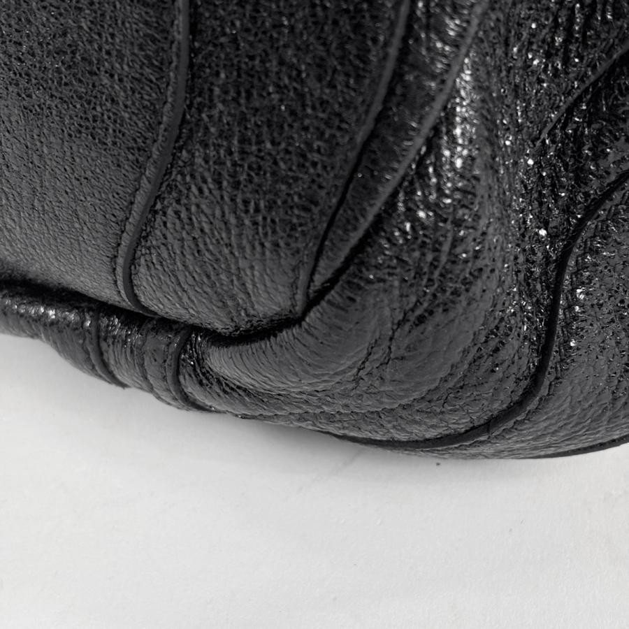 PRADA Gathered Tote Handbag Black Leather #BS1758 thumbnail 4