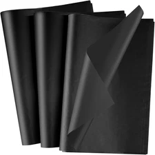 100 Sheets Black Tissue Paper for Gift Bag 20x14 Inches Wrapping Tissue Paper Bu