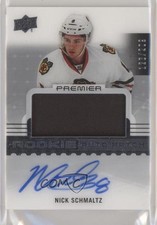 2016-17 Upper Deck Premier Rookie 123/299 Nick Schmaltz #97 Patch Auto 5mc