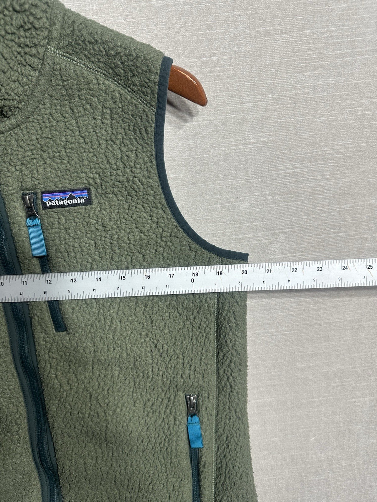 Patagonia Retro Pile Vest Fleece Full Zip Jacket  Womens Large Green 22825 thumbnail 5