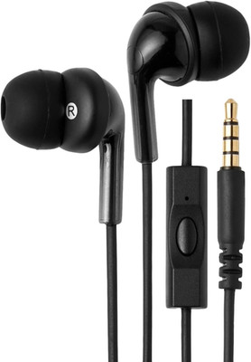 Amazon Basics Wired Earbuds with Microphone, In-Ear Headphones, 3.5Mm Jack, High
