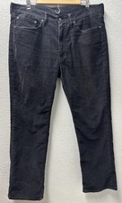 Levis 514 Pants Mens 36X30 Black Corduroy Straight Fit White Tab 5 Pocket Chino