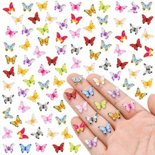 200 PCS Mini Resin Butterfly Figures for Crafts Luminous Tiny Resin Animal Mi...