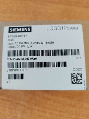 Siemens LOGO Power Supply 100-240VAC Ausgang 24V 4A Netzteil 6EP1332-1SH51 LOGO6