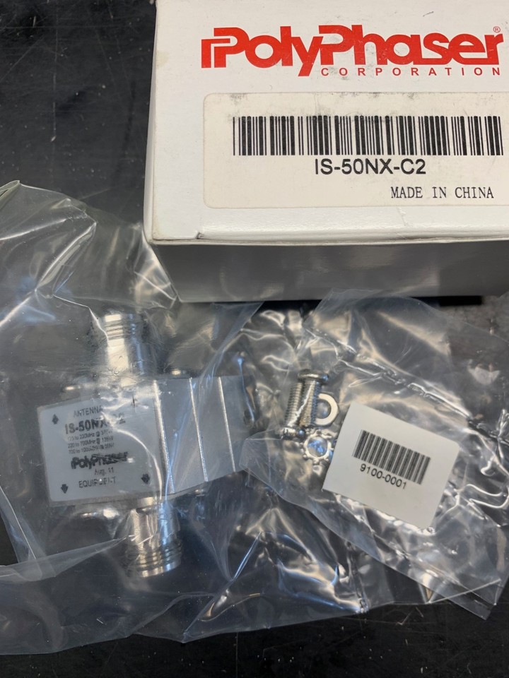 POLYPHASER IS-50NX-C0 Protector RF Coaxial Para 1.5 a 700 Mhz Con