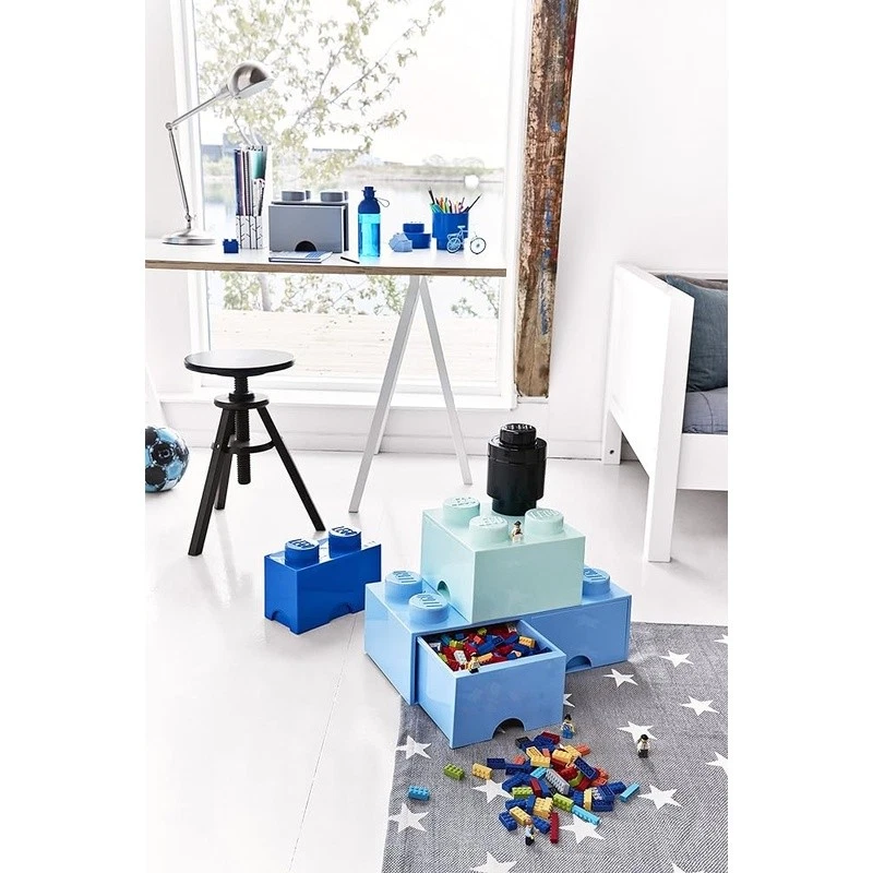 Cajones de almacenamiento de ladrillos apilables para niños divertidos organizativos aula sala de juegos nuevos Foto 3 de 4