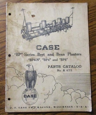 Case BP BP4N BP4 Beet & Bean Planter Parts Catalog Manual Book ORIGINAL 1953 Abe