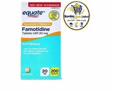 Equate Maximum Strength Famotidine 20mg Tablets, 200 Count
