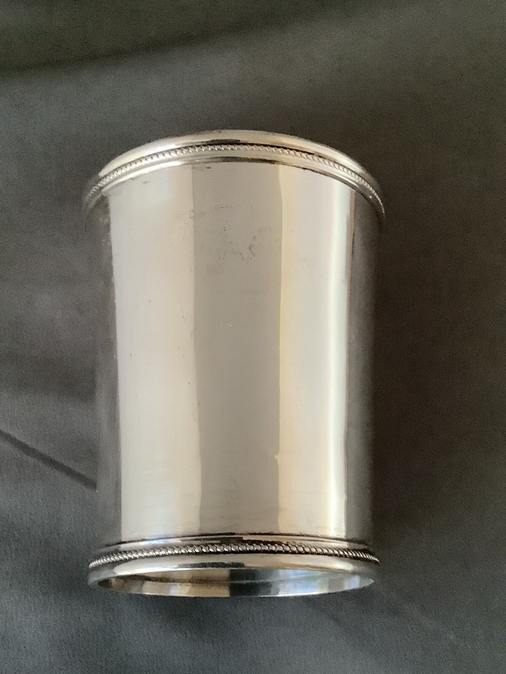 Antique E Jaccard Coin Silver Louisville Kentucky Derby Mint Julep Cup