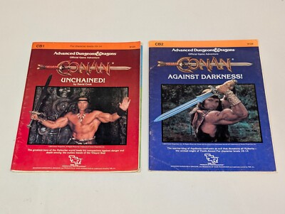 AD&D 1st Edition CB1 CB2 Conan Module Against Darkness & Unchained Complete