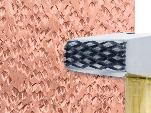 Dual-Pattern Texturing Hammer – Stars & Crosshatch Designs for Metalwork & jewel - Picture 2 of 5
