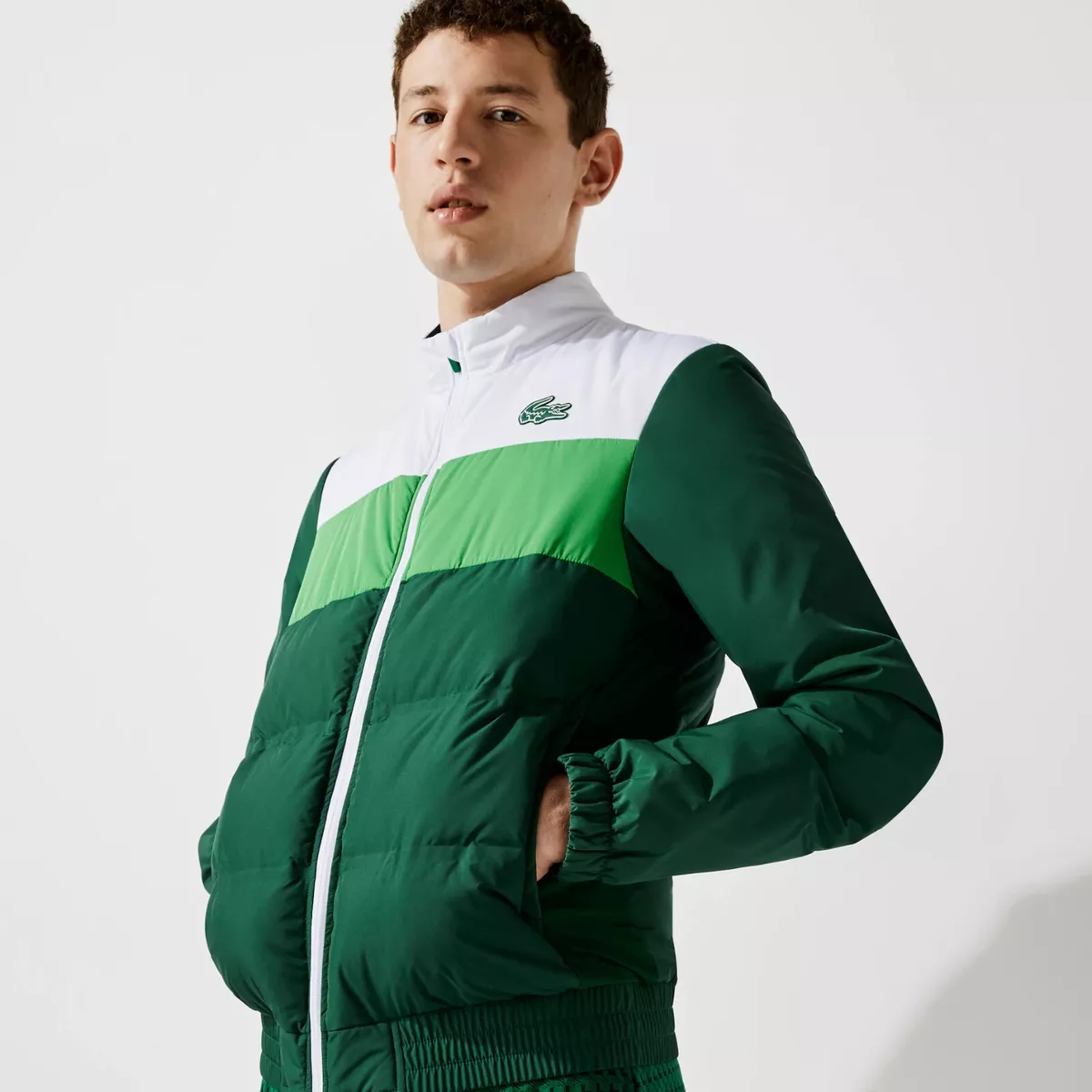 Lacoste green hotsell puffer jacket